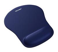 TECKNET Mouse Mat with Memory Foam Rest -Non-Slip Rubber Base- Special-Textured Water-Resistant Surface