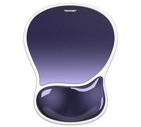TECKNET Mouse Mat Wrist Support, Ergonomic Gel Mouse Pad, Smooth PVC Surface & Non-Slip PU Base, Cooling Silicone Mousepad Wrist Rest for Computer, Laptop, Office, Home and Travel, Gradient Purple