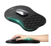 TECKNET Mouse Mat Wrist Support, Ergonomic Wrist Rest Mouse Pad, Stripe