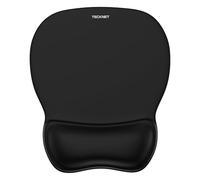 TECKNET Mouse Mat Wrist Support, Gel Ergonomic Mouse Mat, Mouse Pad Wrist Rest with Non-Slip PU Base, Waterproof Surface Mouse Pad Wrist Support for Computer, Laptop, Office, Home and Travel, Black