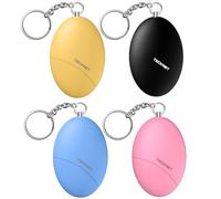 TECKNET Personal Alarms for Women, 4 Pack Keychain Safety Device