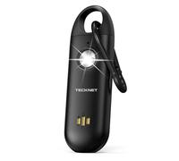 TECKNET Personal Safety Alarms For Women, Self Defense Keychain with SOS Strobe Light, Rechargeable Panic Alarm, Security Siren Self Defense with 130dB Volume, Panic Alarm for Women Kids Elder（Black）
