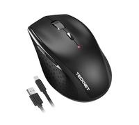 TECKNET Wireless Mouse for Laptop, 2.4G Silent click Mouse, 4800 DPI Optical Computer Mice with 6 Adjustable Levels, 30 Months Long Battery Life, Cordless USB Silent Mouse for Laptop PC Computer