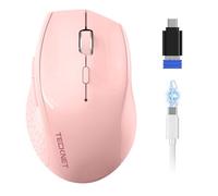 TECKNET PRO Wireless Bluetooth Mouse, Rechargeable, Dual BT 5.0 + 2.4GHz