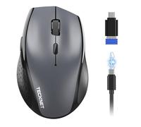TECKNET PRO Wireless Bluetooth Mouse, Rechargeable, Dual BT 5.0 + 2.4GHz