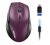 TECKNET PRO Wireless Bluetooth Mouse, Rechargeable, Dual BT 5.0 + 2.4GHz