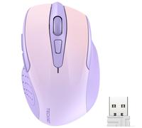TECKNET Pro Wireless Mouse, 2600 DPI, 2.4G Ergonomic Optical Mouse, Computer Mouse for Laptop, Windows, Chromebook, 6 Button Mouse, 24-Month Battery