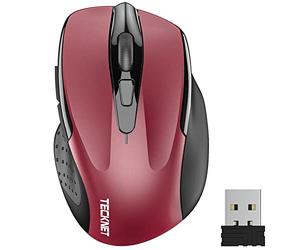 TECKNET Pro Wireless Mouse, 2600 DPI, 2.4G Ergonomic Optical Mouse, Computer Mouse for Laptop, Windows, Chromebook, 5 Button Mouse, 24-Month Battery Life, 5 Adjustment Levels, 36-Month Warranty