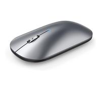 TECKNET Rechargeable Bluetooth Mouse - Slim Silent Wireless 2.4G/BT 5.0/3.0 with USB Receiver & USB-C Adapter, 4 DPI Levels 600/1200/2400/4000