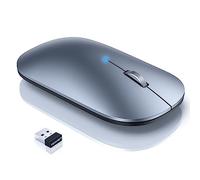 TECKNET Wireless Rechargeable Mouse, Three Modes Bluetooth Mouse (BT 5.0/3.0+ 2.4G Wireless), Silent and Ultra Thin Portable Mouse 4000 DPI Compatible for MacBook, Windows, Android iOS