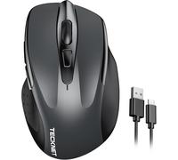 TECKNET Rechargeable wireless mouse, Wireless Computer Mouse, Adjustable 4800DP