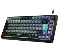 TECKNET RGB Gaming Keyboard,Compact 83 Keys Wired Keyboard with Volumn Knob,75% Pecent RGB Backlit Keyboards with 26 Keys Anti-Ghosting,IP32 Water & Dust Resistant,Silent Coumputer Keyboards for Gamer