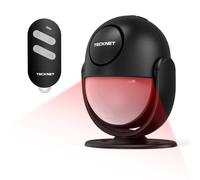 TECKNET Shed Alarm with Remote Control, Motion Sensor Alarm, 125dB Fall Alarm for Elderly with SOS Function, Infrared Motion Detector Burglar Alarm System,Suitable for Garages/Sheds/Homes/Vans(Black)