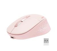 TECKNET Silent Wireless Mouse, Cordless Bluetooth Mice with USB Receiver(BT 3.0/5.0+2.4G), 3 Adjustable DPI levels, Ergonomic Rechargeable Wired Mouse compatible with PC Computer, Laptop, Pink