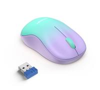 TECKNET Silent Wireless Mouse for Laptop, 2.4GHz Portable Computer Mouse Wireless with USB Mini Receiver, 18-Month Battery Life, 5-Level Adjustable 3200 DPI, Ambidextrous Design for PC, Mac, Laptop