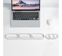 TECKNET Silicone Gel Keyboard Wrist Rest Set, Clear Gel Wrist Rest Keyboards, Ultra-Soft Ergonomic Pain Relief Keyboard Wrist Support with PU Non-Slip Base for Office, Gaming Computer and Laptop