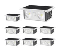 TECKNET Solar Fence Lights, 8 Pack Up-Down Lighting Solar Lights Outdoor Garden, RGB 8 Colors Solar Powered Wall Lights IP66 Waterproof for Outside, Yard, Patio, Backyard