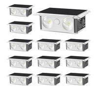 TECKNET Solar Fence Lights Outdoor Garden, Up-Down Lighting, 12 Pack