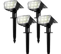 TECKNET Solar Lights Outdoor Garden,59 LED Solar Landscape Spot Lights with Natural Color Lighting, 3 Lighting Modes 6700K, IP65 Waterproof Auto On/O