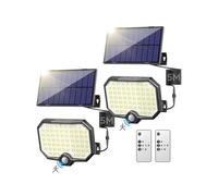 TECKNET Solar Security Lights Outdoor 2 Pack, 252 LED Pir Solar Lights Outdoor Motion Sensor with 3 Lighting Modes & Remote Control, IP65 Waterproof Split Flood Light for Garden Front Door Yard
