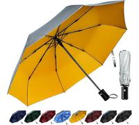 Tecknet Techrise Compact Windproof Auto Umbrella: One-Button Open/close, Folding, Lightweight & Portable For Travel/golf.