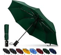 Tecknet Techrise Compact Windproof Auto Umbrella: One-Button Open/close, Folding, Lightweight & Portable For Travel/golf In Green.