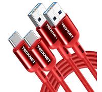 TECKNET USB C Fast Charging Cable, 2 Pack 2M 3.3A Nylon Braided Type C Cable for iPhone Samsung Galaxy S22 S21 S20 Google Pixel Xiaomi Sony Xperia and more