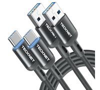 TECKNET USB C Fast Charging Cable, 2 Pack 2M 3.3A Nylon Braided Type C Cable for iPhone Samsung Galaxy S22 S21 S20 Google Pixel Xiaomi Sony Xperia and more