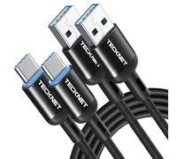 TECKNET USB C Fast Charging Cable, 2 Pack 2M 3.3A Nylon Braided Type C Cable for iPhone Samsung Galaxy S22 S21 S20 Google Pixel Xiaomi Sony Xperia and more