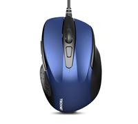 TECKNET USB Wired Mouse, 6400 DPI Mice 4 Adjustable DPI with 6-Button Corded Mouse, Optical Computer Mouse with Ergonomic Design for Laptop,