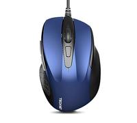TECKNET USB Wired Mouse, 6400 DPI Mice 4 Adjustable DPI with 6-Button Corded, Optical Computer Mouse with Ergonomic Design for Laptop, Chromebook, PC, Desktop, Mac, Notebook