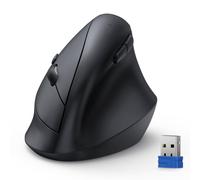 TECKNET Vertical Ergonomic Mouse, 4800DPI Optical Wireless Mouse, Black