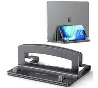 TECKNET Vertical Laptop Stand for Desk with Adjustable Laptop holder (Grey)