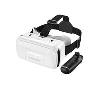 TECKNET VR Headset for Phone with Controller, Virtual Reality Headsets with HD 110°FOV Anti-Blue Light Lenses & Adjustable Gears, 3D VR Headset for Kids Compatible iPhone Samsung Android 4.7-7.2"
