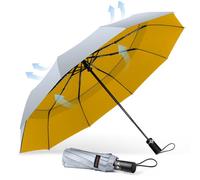 TECKNET Windproof Umbrella, Strong Compact Travel Automatic Umbrellas, Large Wind Resistant Umbrella with 10 Ribs, Folding Lightweight Golf Automatic Umbrella for Rain