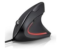 TECKNET Wired Ergonomic Mouse 6400DPI Wired Vertical 6-Button Silent 4 Levels UK