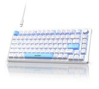 TECKNET Wired Gaming Keyboard, RGB Backlit Keyboards with Gasket Structure, USB C Mechanical Keyboard has 20 Lighting Effects & Multimedia Control Knob, Computer Keyboards for PC Laptop Mac Gamer