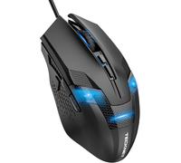 TECKNET Wired Gaming Mouse, 8000 DPI Adjustable Optical Sensor USB Computer Mou