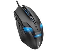 TECKNET Wired Gaming Mouse, 8000 DPI Adjustable Optical Sensor USB Computer Mou