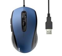 TECKNET Wired Optical USB Mouse - 3600 DPI Tracking, Gaming Grade Sensor, 6 Buttons, Business & Office PC/Laptop Mouse, Great for Graphic Design (Blue, Medium)