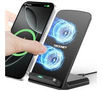 TECKNET Wireless Charger, 15W Fast Wireless Charging Stand Qi Certified, Dual Charging Modes Compatible with iPhone 16 15 14 13 12 11 Pro Max, Galaxy S23 S22 S21 S20 S10,other Qi-Enabled Phones