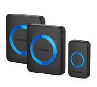 TECKNET Wireless Doorbell, Doorbell IP65 Waterproof Twin Wall Plug-in Cordless Door Chime Kit with 400m Range, 60 Chimes, 120dB Loud 5-Level Volume &