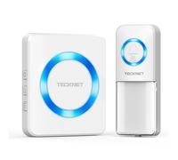 TECKNET Wireless Doorbell, IP65 Waterproof Plug-in Doorbell,White