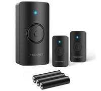 TECKNET Wireless Doorbell with 2 Push Buttons, IP65 Waterproof Battery Powered Doorbell, 400m Cordless Door Chime Kit, 60 Chimes & 5 Volume Levels with 4.5 Years Battery Life for Home, School, Office