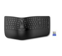 TECKNET Wireless Ergonomic Keyboard, 2.4G USB & Bluetooth Rechargeable Keyboard, Wrist Rest, Natural Typing, Stain-Resistant Fabric, Ergonomic Split