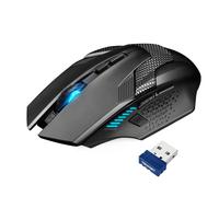 TECKNET Wireless Gaming Mouse, 2.4G Optical USB Computer Mice,Black