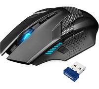 TECKNET Wireless Gaming Mouse, 2.4G Optical USB Computer Mice,Black | 4800DPI G