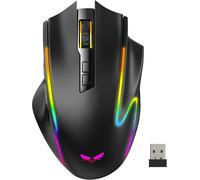 TECKNET Wireless Gaming Mouse, 2.4G & USB-C Dual-Mode Rechargeable Mouse