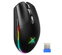 TECKNET Wireless Gaming Mouse, 8000 DPI, RGB Lighting, 6 Programmable Buttons, Lightweight 72g, 100h Battery Life Fast Response Gaming Mouse for Laptop, PC, Mac