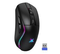 TECKNET Tri-Mode Wireless Gaming Mouse, 24000 DPI Bluetooth 5.0/2.4G/USB-C Rechargeable Ergonomic Bluetooth Gaming Mouse with 6 Programmable Buttons, 1000Hz Polling Rate for Laptop/PC/Mac Gamer